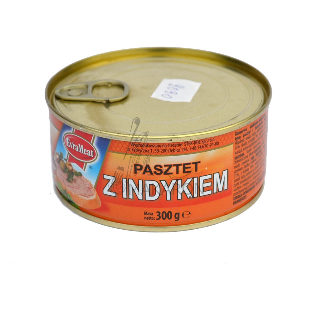 Паштет з індичини Evra Meat Pasztet z indykiem, 300 г, фото 1