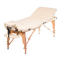 Масажний стіл трисекційний дерев'яний стіл для масажу ESTHETICA (NEW TEC)