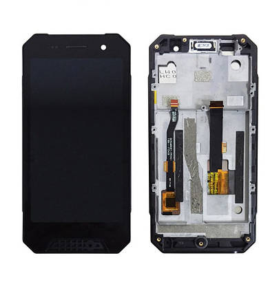 Дисплей + сенсор Nomu S30 Mini с рамкой Black - p/n: 047ILM003FF-FPC V0.1, фото 1