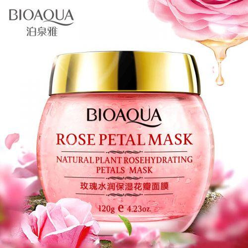 Маска для обличчя з пелюстками троянд BIOAQUA Rosepetal Mask Natural Plant Rosehydrating Petals Mask (120г)   