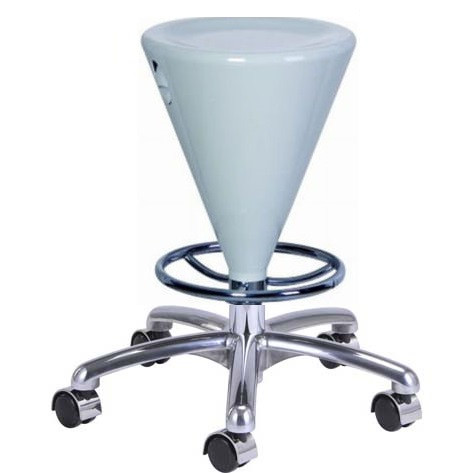 Стілець на колесах Коно біле (на колесах або стопках), фото 1