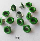 Люверс для ляльок. Зелений. Діаметр капелюшка 6 мм. Діаметр ніжки 3 мм., фото 2