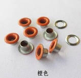 Люверс для ляльок. Помаранчевий. Діаметр капелюшка 5 мм. Діаметр ніжки 3 мм. №3., фото 2