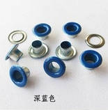 Люверс для ляльок. Синій. Діаметр капелюшка 6 мм. Діаметр ніжки 3 мм., фото 2