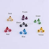 Люверс для ляльок. Блакитний. №25 Діаметр капелюшка 5 мм. Діаметр ніжки 3 мм., фото 3