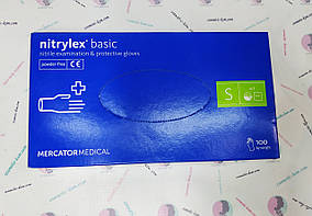 Рукавички нітрилові Nitrylex PF Basic S, VG Medical
