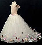 Шикарне дитяче ошатне плаття зі шлейфом для дівчинки "Елізабет", фото 3