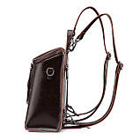 Рюкзак сумка (трансформер) міський жіночий шкіряний (червоний), фото 3