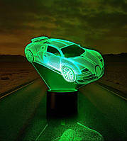 Нічник дитячий світильник "Автомобіль 5" 3DTOYSLAMP