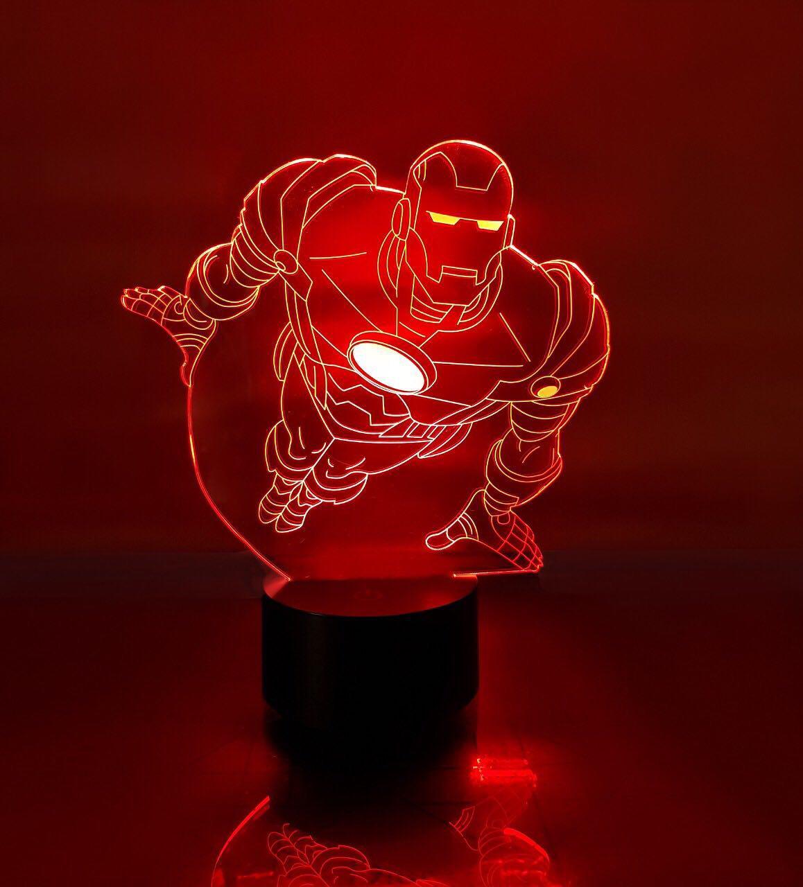 Змінна пластина для 3D-нічника "Залізна людина 2" 3DTOYSLAMP, фото 1