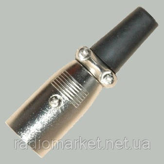 Штекер CANON 3 контактний, під шнур, фото 1