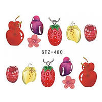 Слайдер-дизайн наклейки для нігтів ягоди STZ-480