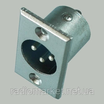 Штекер CANON 3-контакт., монтажний, фото 1