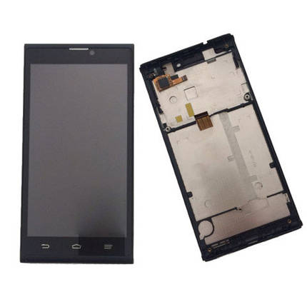 Дисплей + сенсор з рамкою ZTE Blade L2 Black - p/n: LCFT050962 REVA1, фото 1