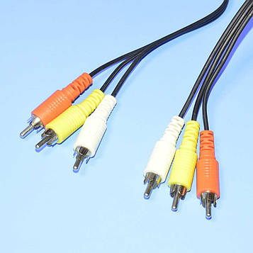 Шнур 3шт.RCA - 3шт.RCA (Japan) тип-2 1,2м 5-0007-1