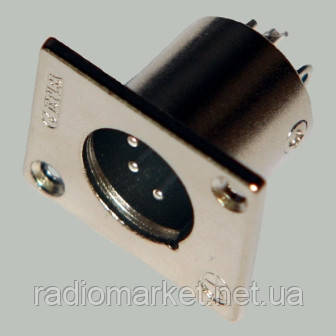 Штекер CANON 3-контакт., монтажний, фото 1