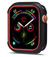 Силиконовый защитный корпус Primo для Apple Watch 40mm - Black / Red