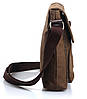 Чоловіча сумка барсетка з бавовни K009 коричнева, фото 4