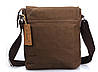Чоловіча сумка барсетка з бавовни K009 коричнева, фото 5
