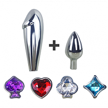 Набір Анальні пробки 6 штук Poker Star різні розміри, фото 4