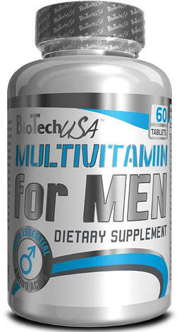 Вітаміни для чоловіків Multivitamin for Men BioTech 60 таб, фото 2