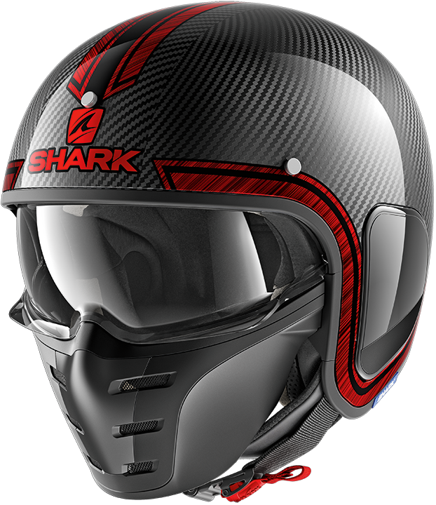 Мотошолом Shark S-Drak Vinta карбон червоний, M