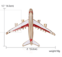 Брошка брошка моделька літак авіалайнер літак метал