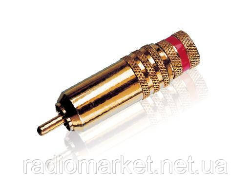 Штекер RCA проф. gold, діам. - до 8 мм, позолочений, фото 1