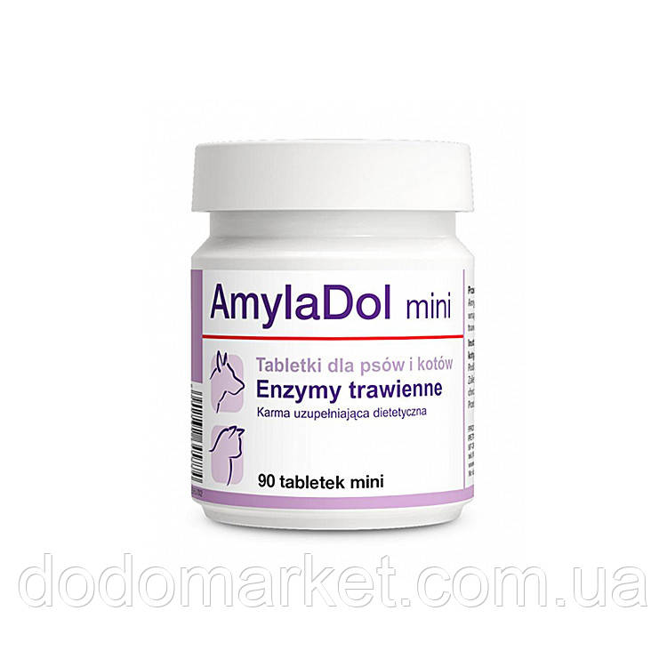 Травні ензими для собак і кішок Dolfos AmylaDol Mini 90 таблеток, фото 1