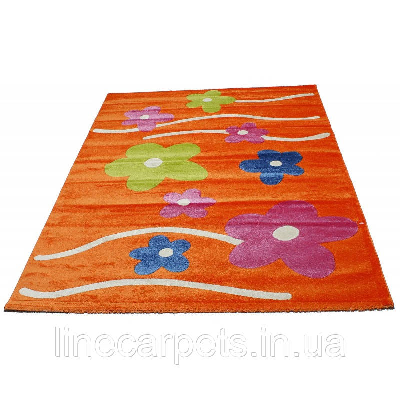 Дитячий килим квіти FULYA 8947A orange, фото 1