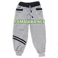 Дитячі спортивні штани для хлопчика р. 116-122 тонкі тканина ІНТЕРЛОК ТМ Авекс 3287 Світло-сірий 116