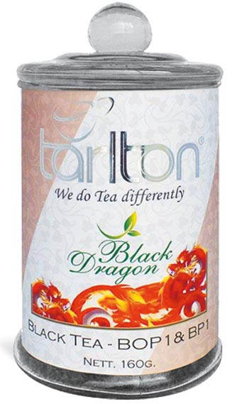 Чай Тарлтон Черный Дракон Black Dragon Tarlton 160 г стекло - фото 1 - id-p863868323