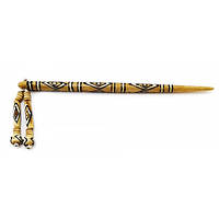 Шпилька коричнева, кістяна для волосся