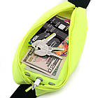 Сумка на пояс для смартфонів 4-5 дюймів із сенсорним екраном RunBelt салатова, фото 4