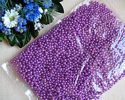Перловий ліловий діаметр 0,4 см Вага упаковки 100 г приблизно 3500 шт.