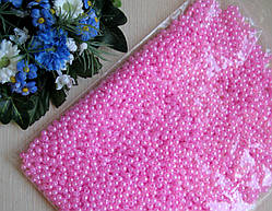 Перли рожевий діаметр 0,4 см Вага упаковки 100 г приблизно 3500 шт.