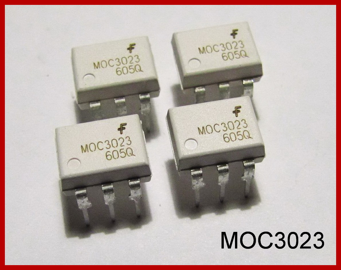 MOC3023, обтрон симісторний, 600V, 1A.