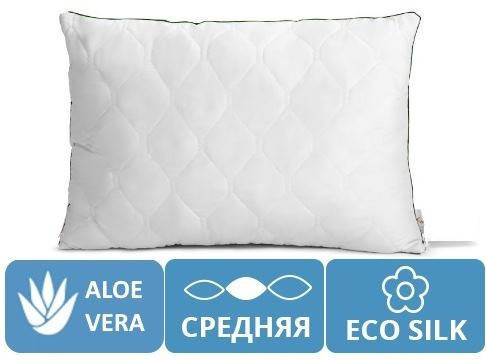 Подушка Eco Aloe Vera 60х60 Ekosilk антиаллергенная СРЕДНЯЯ 141, фото 2