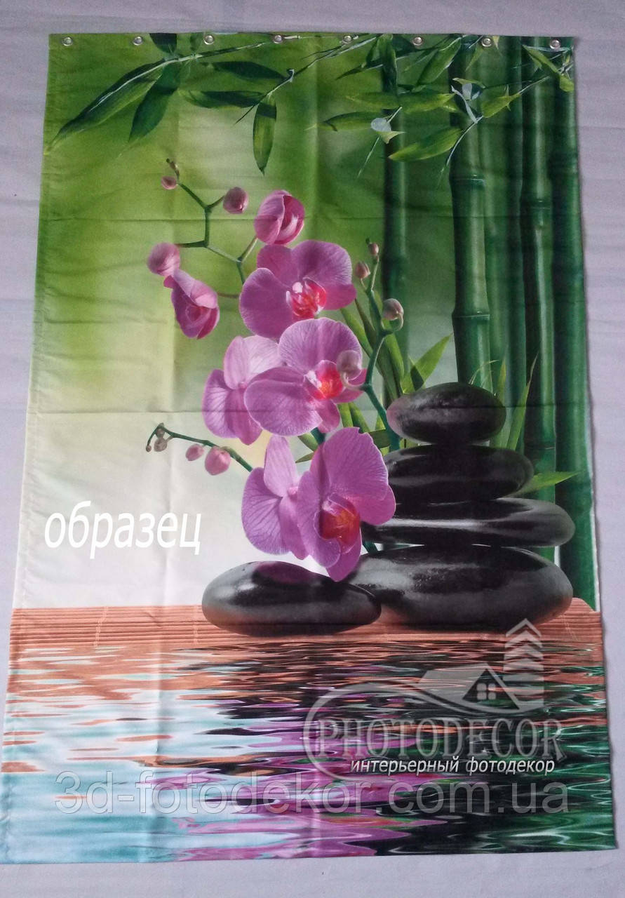 Комплект для спальни "Бамбук и малиновые орхидеи на камнях" - Любой размер! Читаем описание! - фото 7 - id-p863950755