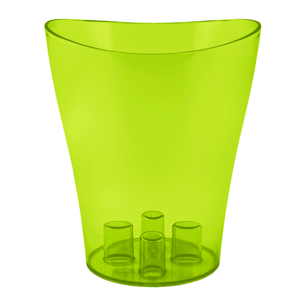 Вазон "Ніка" для орхідей 16* 19 див. - 2 л Ультра зелений прозорий