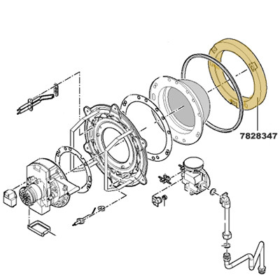 7828347 viessmann Теплоізоляційне кільце Vitodens WB2, WB3A