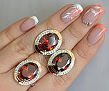 Срібний набір з золотими вставками, фото 3