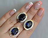 Срібний набір з золотими вставками, фото 6