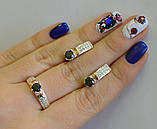 Срібний набір з золотими вставками, фото 2