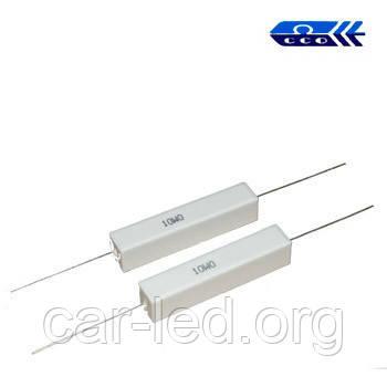 0,2 om (SQP 10W) ±5% резистор вивідний цементний 10x10x48 мм, фото 1