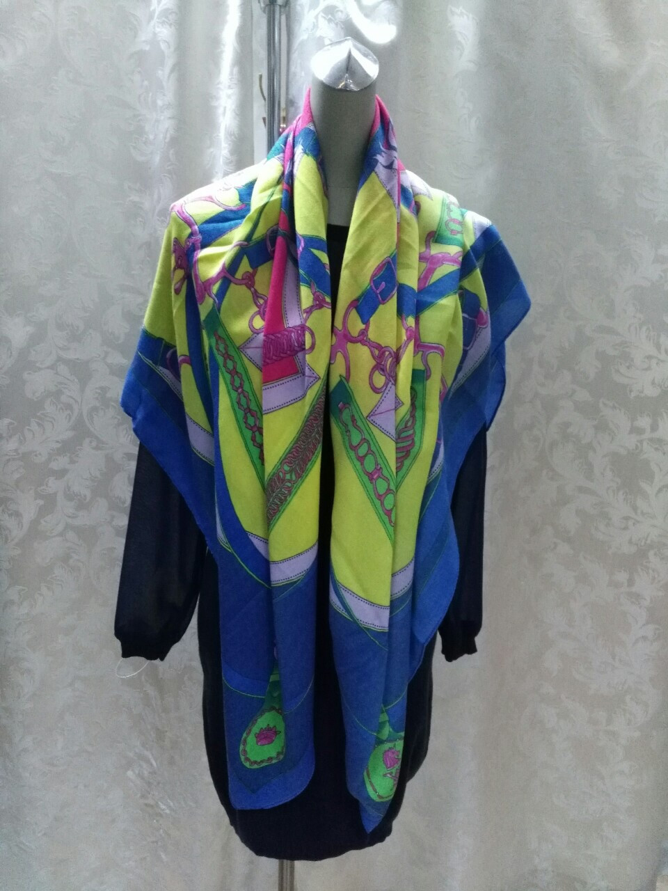 Платок шаль женский шерстяной цветной - фото 1 - id-p864126976