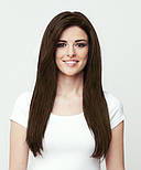 Волосся на шпильках 65 см 160 грамів. Колір #02 Темно-коричневий, фото 3