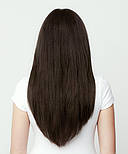 Волосся на шпильках 65 см 160 грамів. Колір #02 Темно-коричневий, фото 5
