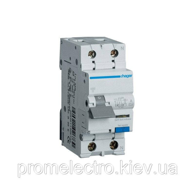 Диффавтомат HAGER АDA966D, 16A, 30mA, C, тип А, 6КА