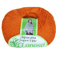 Зимова пряжа Lanoso Alpacana Super Fine 906 25% альпака жовтогаряча